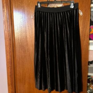 Black velvet skirt